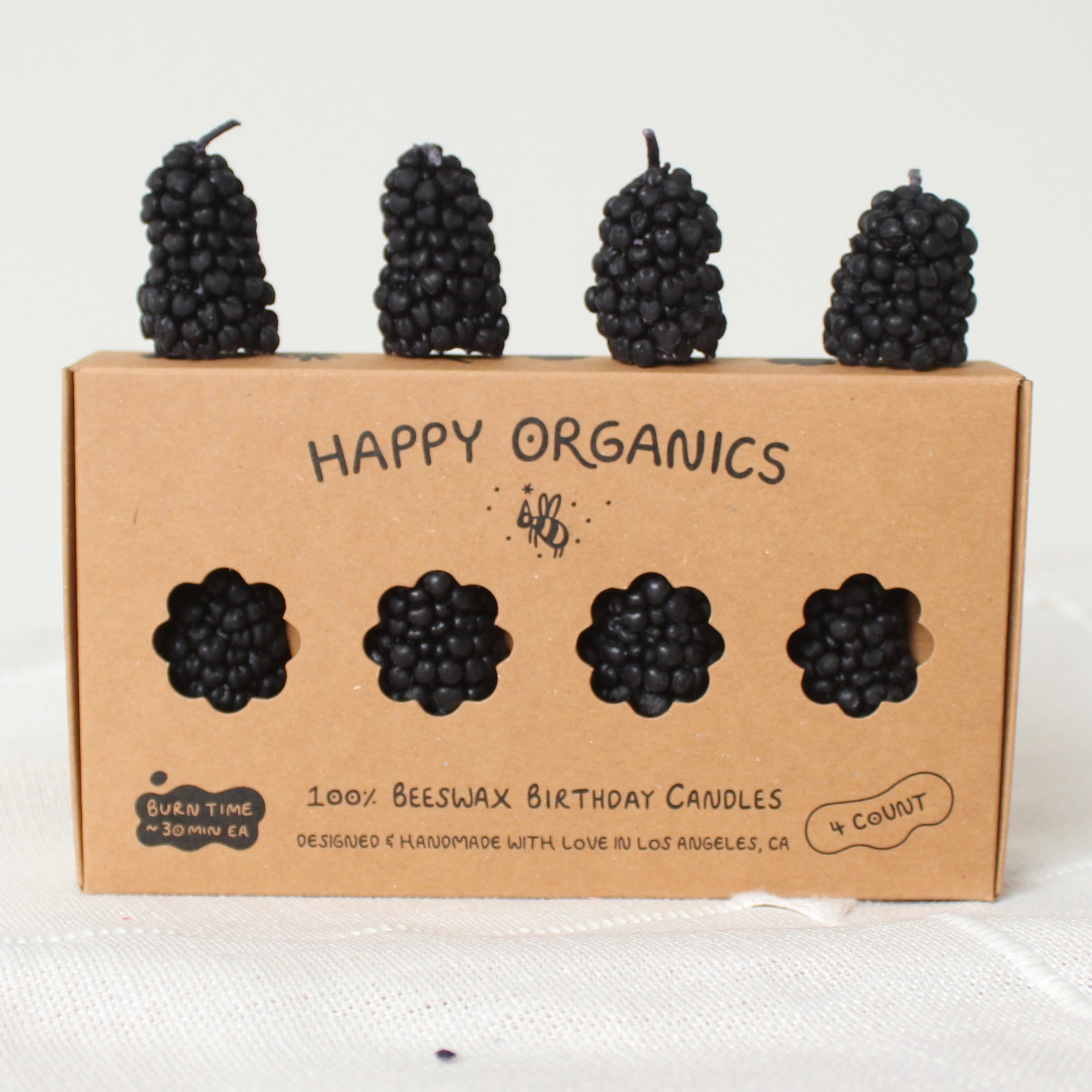 Beeswax Blackberry Birthday Candles