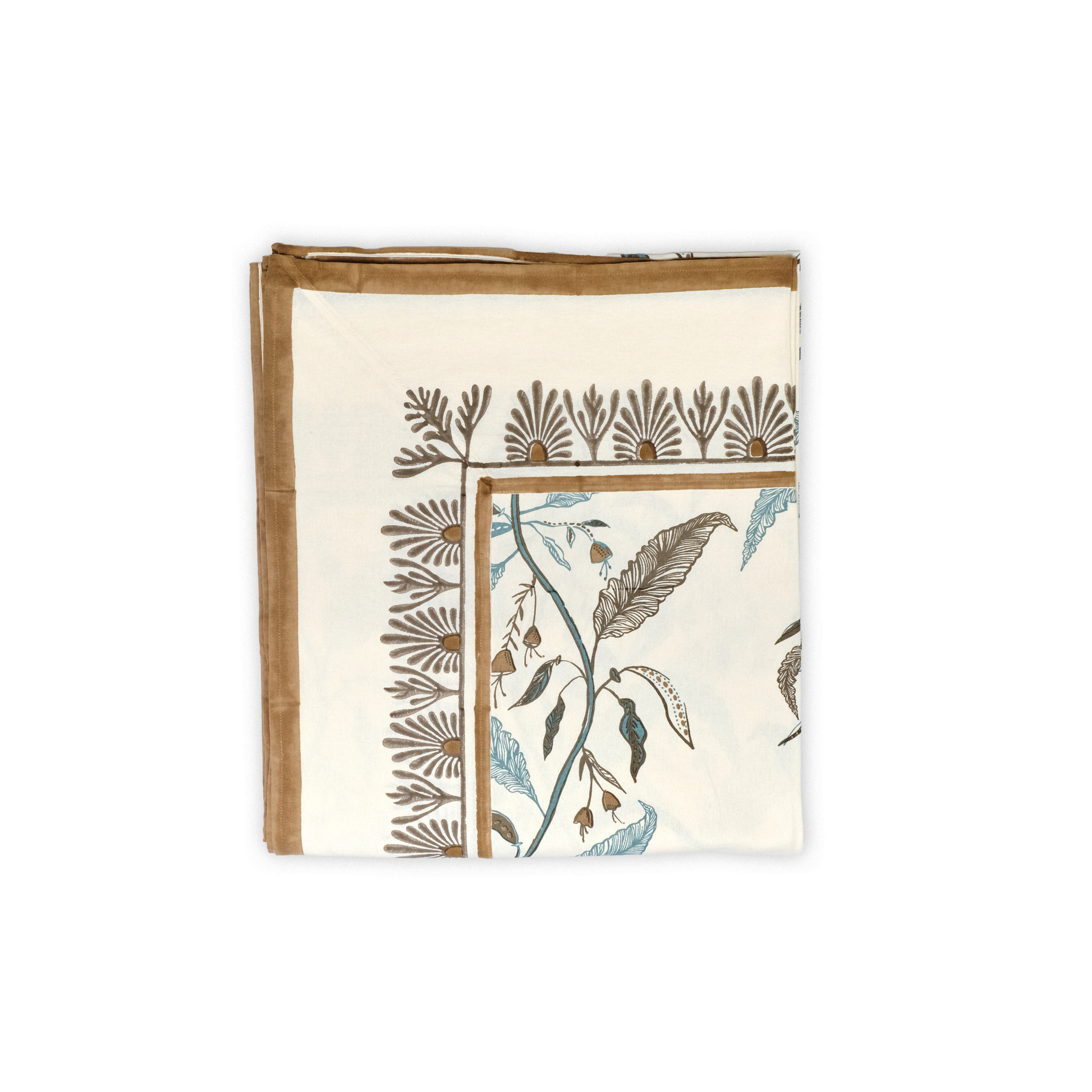 Tuileries Tablecloth Blockprinted Trim