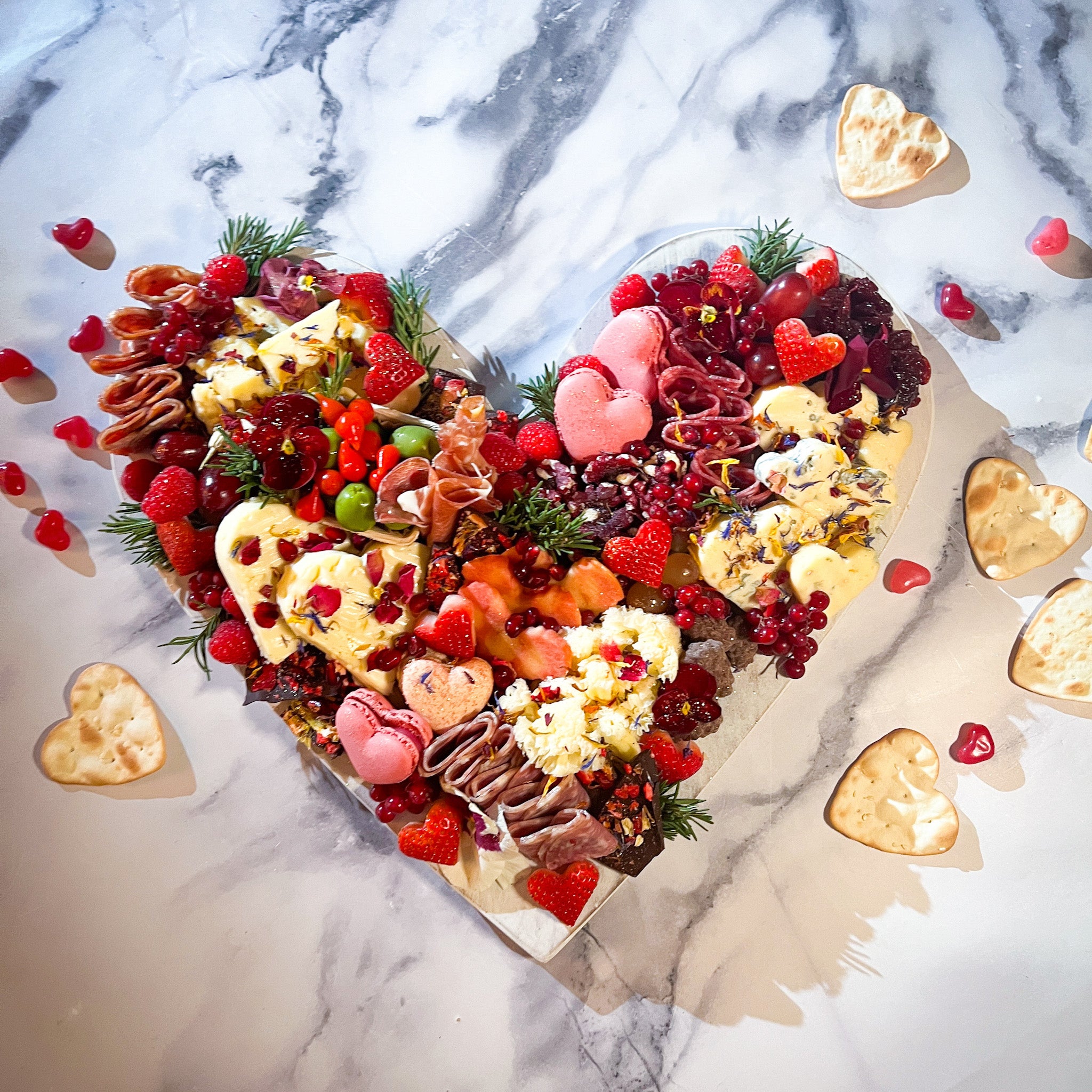 valentines day charcuterie board