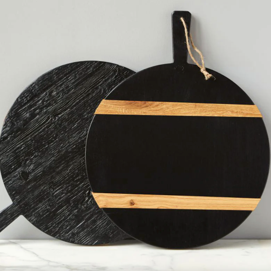black wooden board with wooden stripes