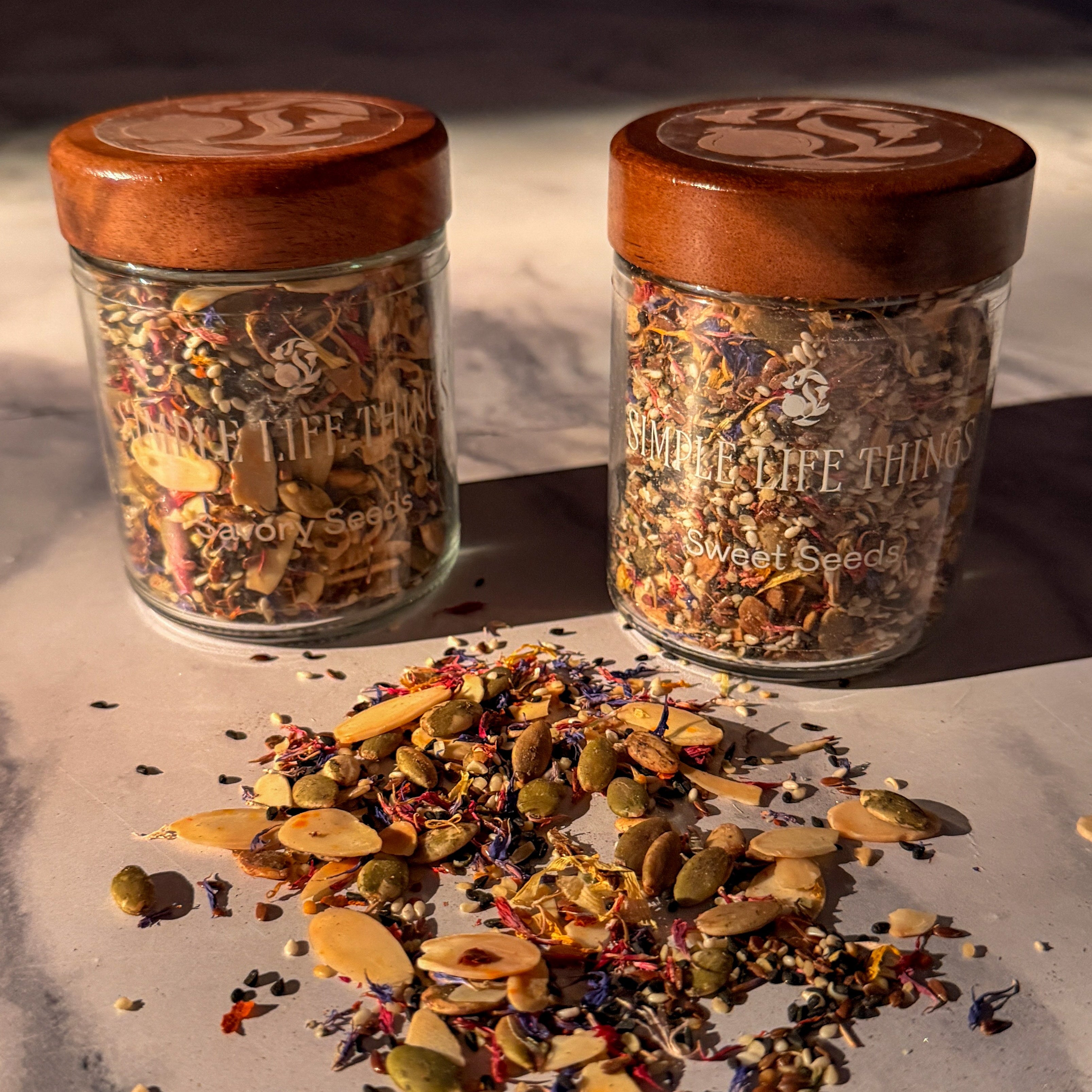 Seed Crunch Toppers | Sweet or Savory Protein-Rich Finishing Seed Blend with Edible Flowers