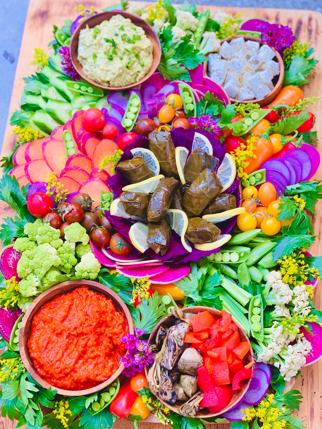 crudites mezze appetizer board for delivery and entertaining
